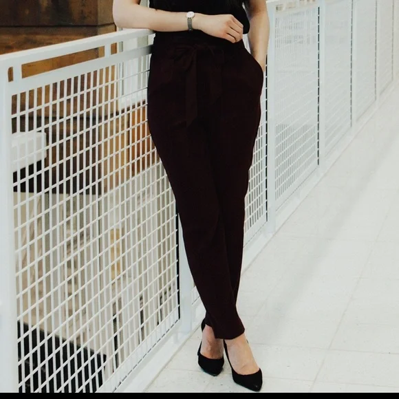 Express | Pants & Jumpsuits | High Waist Paper Bag Ankle Pants Express |  Poshmark